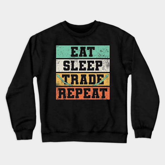 Trading Trader Stock Market Vintage Crewneck Sweatshirt by KAWAIITEE